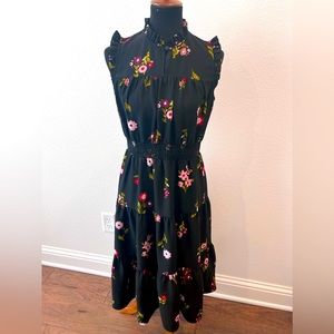 Katespade NY | Black floral Midi Dress